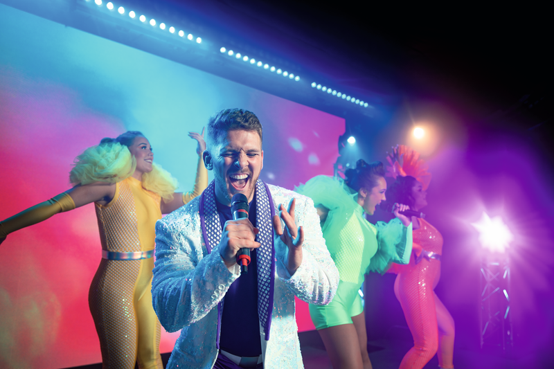 Live entertainment show with singers and dancers